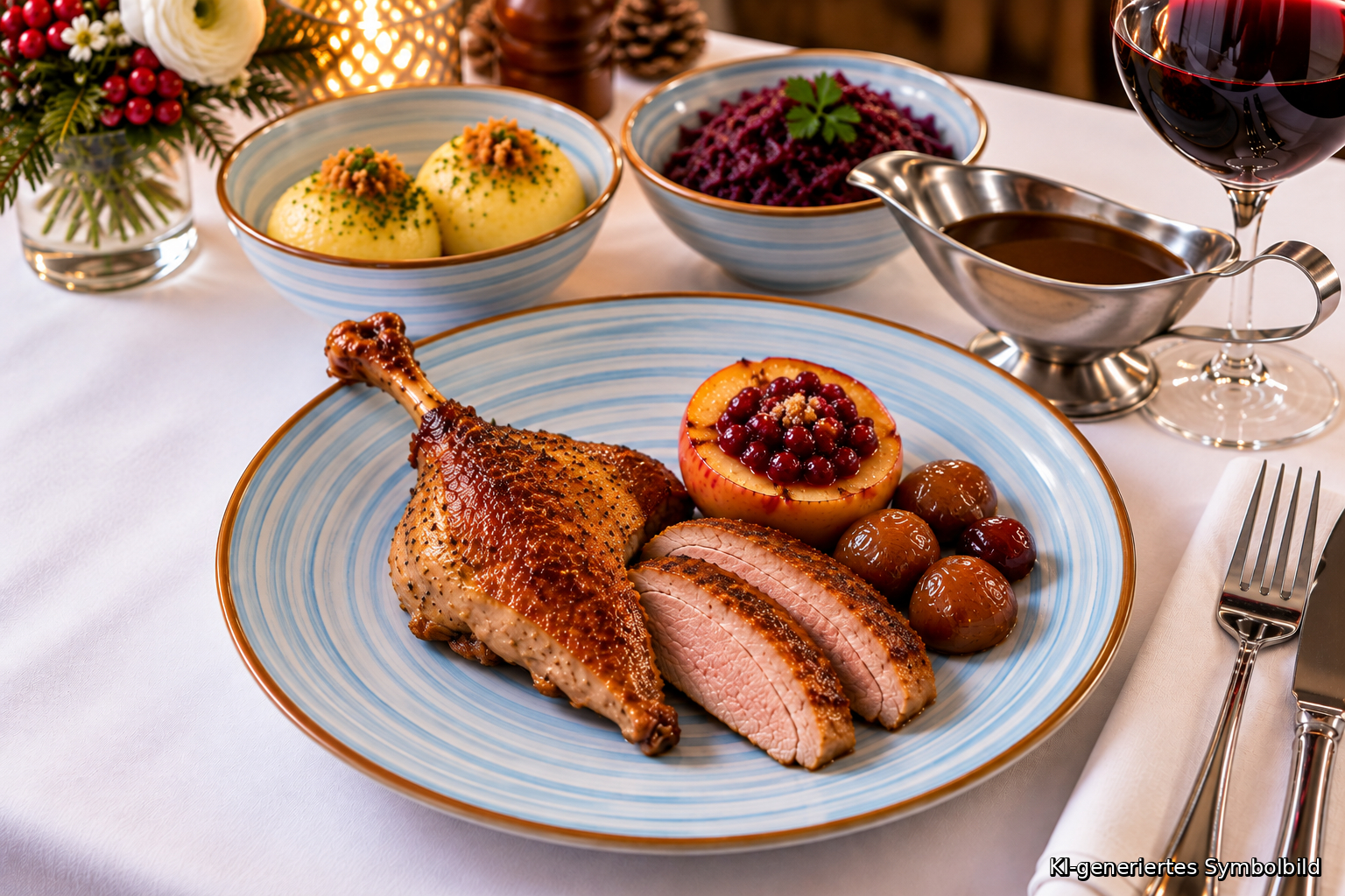 Knusprig gebratene Gans
